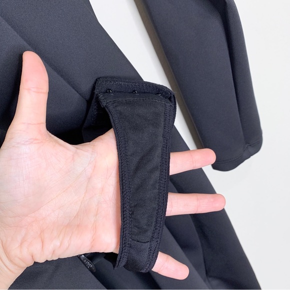 NEW TA3 Squarey Long Sleeve Lace-Back Midi Dress *Black* Sz L - Picture 8 of 13